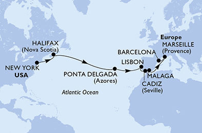 Z New Yorku přes Kanadu do srdce Středomoří na MSC Meraviglia