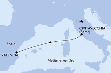 Itálie, Španělsko z Civitavecchia na lodi MSC Sinfonia