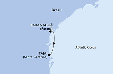 Brazílie na lodi MSC Musica