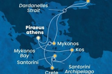 Řecko, Turecko z Pirea na lodi Costa Pacifica