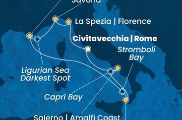 Itálie, Francie z Civitavecchia na lodi Costa Fascinosa