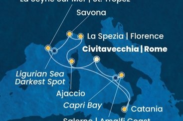 Itálie, Francie z Civitavecchia na lodi Costa Fascinosa