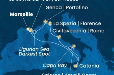 Francie, Itálie z Marseille na lodi Costa Fascinosa