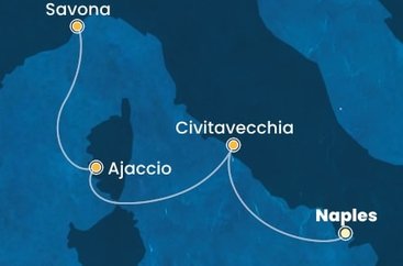 Itálie, Francie z Neapole na lodi Costa Fascinosa