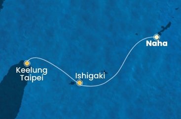 Japonsko, Tchaj-wan z Naha na lodi Costa Serena