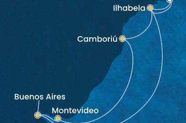 Brazílie, Argentina, Uruguay z Rio de Janeira na lodi Costa Serena