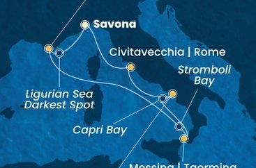 Itálie, Francie ze Savony na lodi Costa Fascinosa