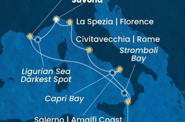 Itálie, Francie ze Savony na lodi Costa Fascinosa