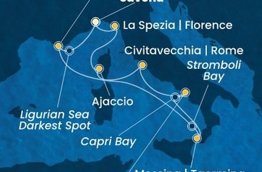 Itálie, Francie ze Savony na lodi Costa Fascinosa