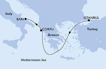 Turecko, Řecko, Itálie z Istanbulu na lodi MSC Orchestra