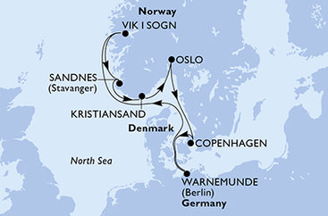 Dánsko, Německo, Norsko z Kodaně na lodi MSC Splendida