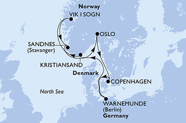 Dánsko, Německo, Norsko z Kodaně na lodi MSC Splendida
