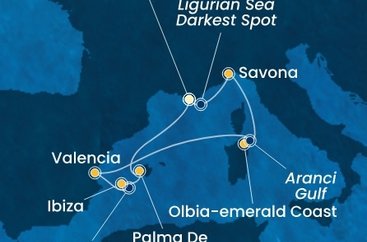 Francie, Itálie, Španělsko z Toulonu na lodi Costa Fascinosa