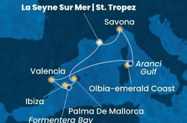 Francie, Itálie, Španělsko z Toulonu na lodi Costa Fascinosa