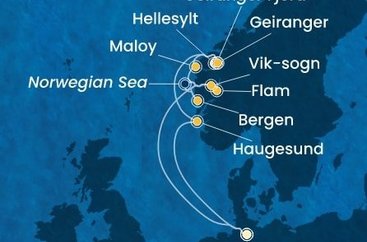 Norskými fjordy na Costa Favolosa